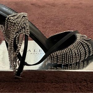 Black Rhinestone Embellished Heels